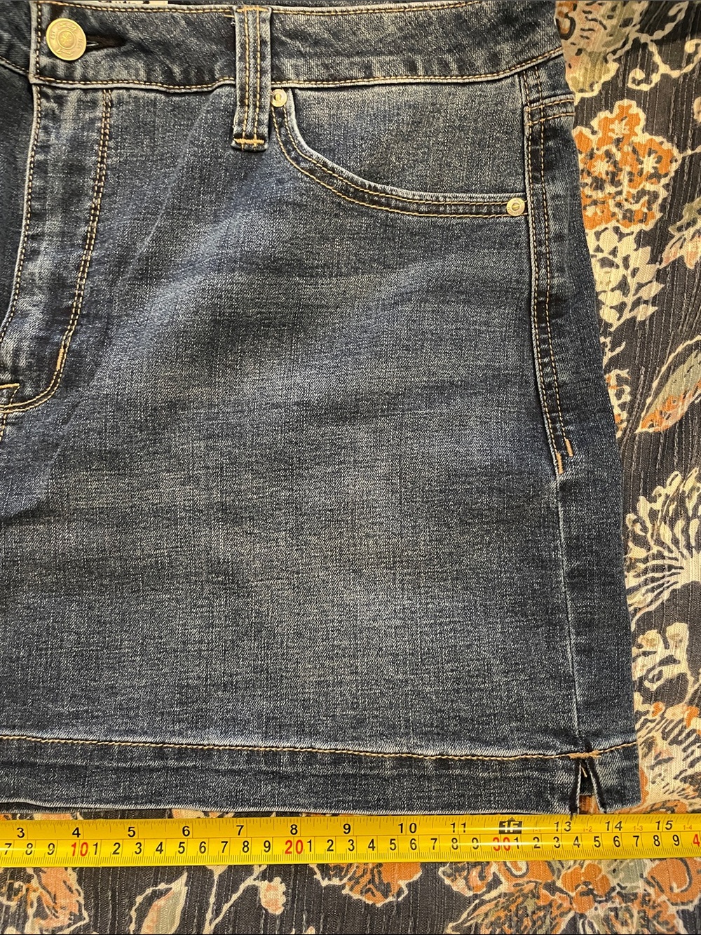Seven7 High Rise Weekend Short Women's 16 Canyon Blue Clean Hem Plus Size New - Picture 13 of 13
